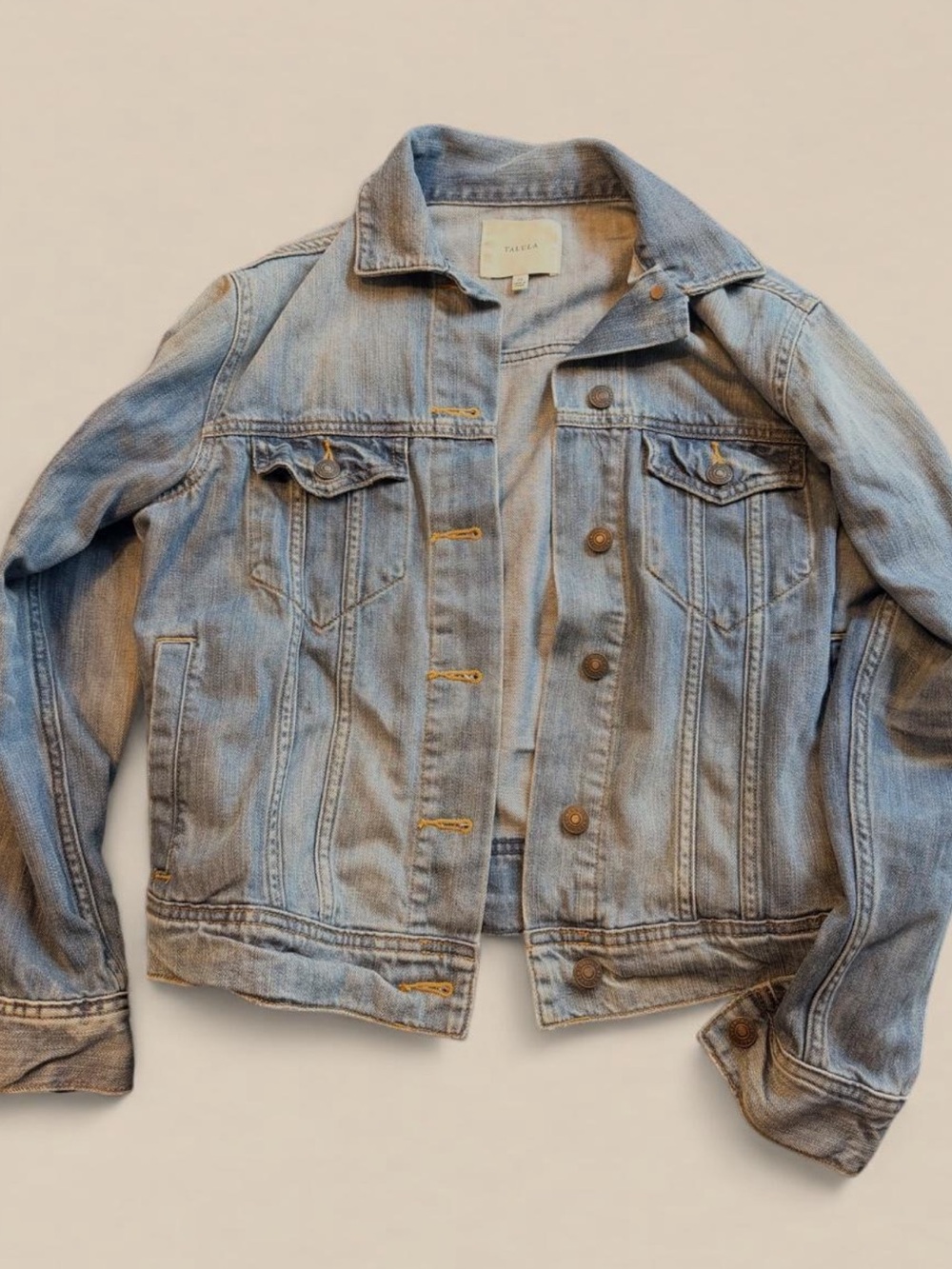 Talula Vintage-Inspired Light Wash Denim Jacket